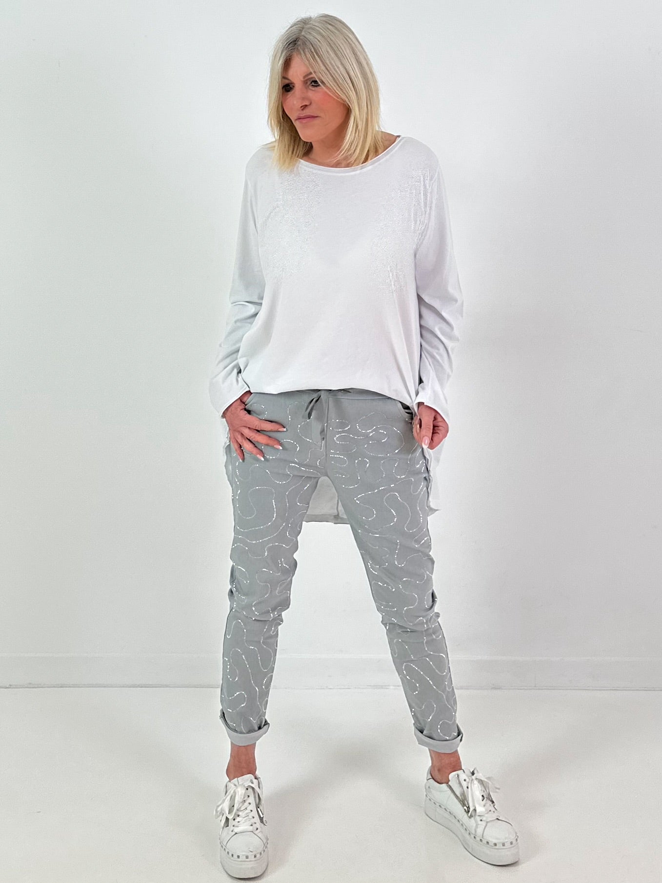 Oversized Shirt "Modell "Easy Flow" - weiss