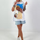 T-shirt with sequin design - white