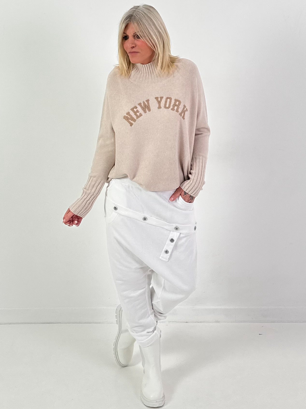 Pullover Modell "City Spirit" - beige
