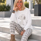 Trui met strass-cartoonmotief - wit