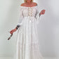 Boho Embroidered Dress - White