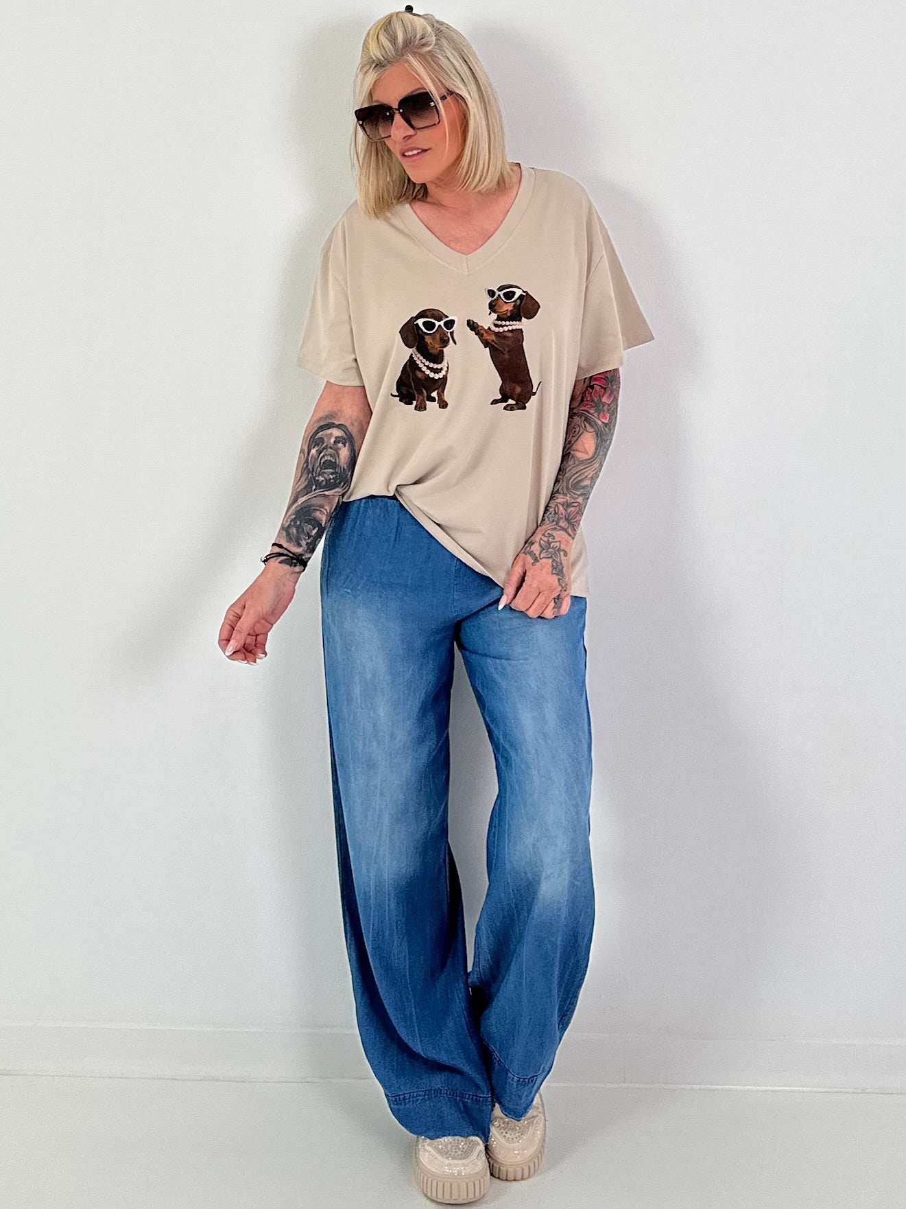 T-Shirt Dachshund - beige