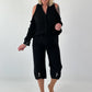 Bluse mit mit cold shoulder Detail - schwarz