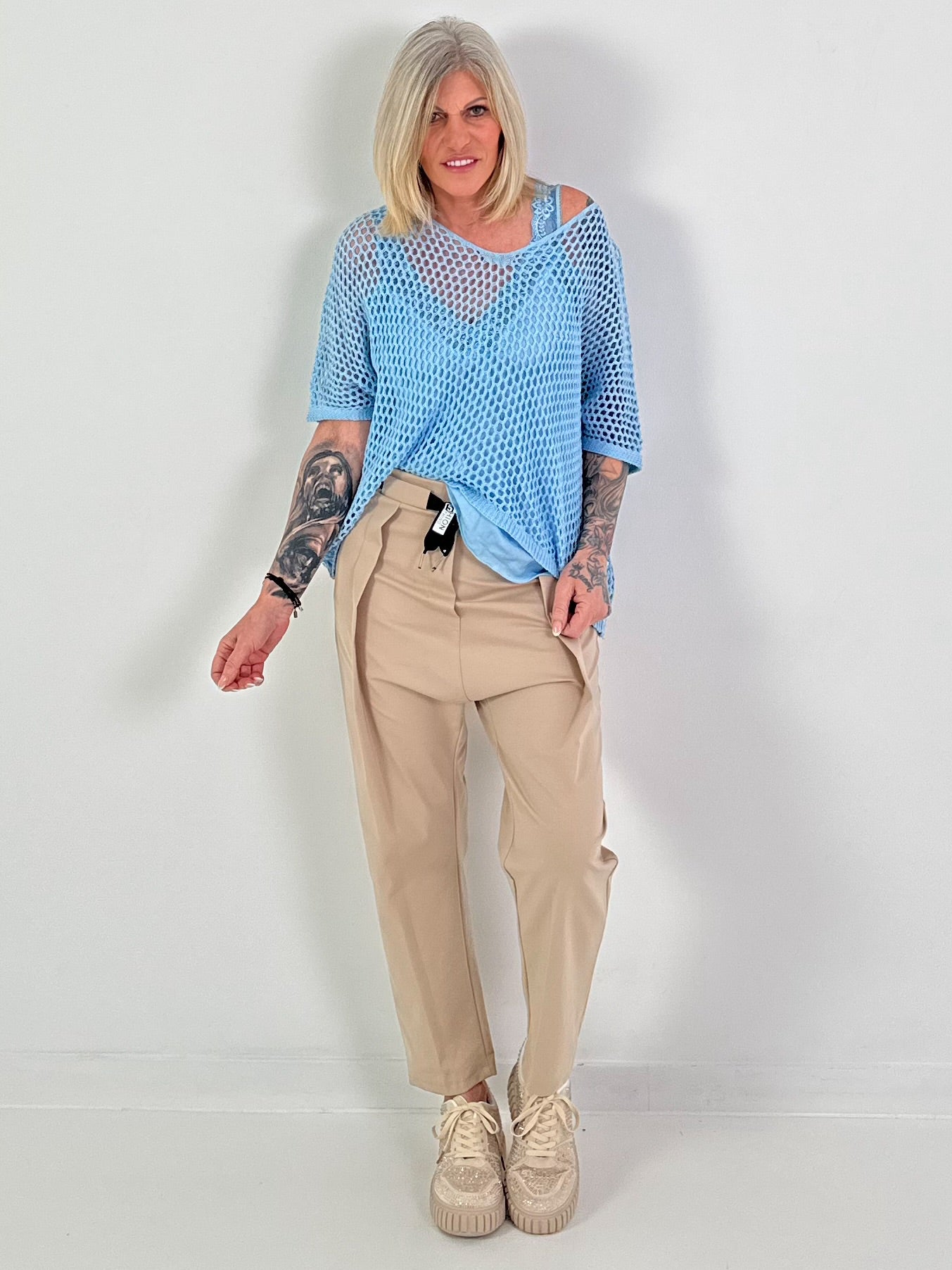 Gehaakt shirt - lichtblauw