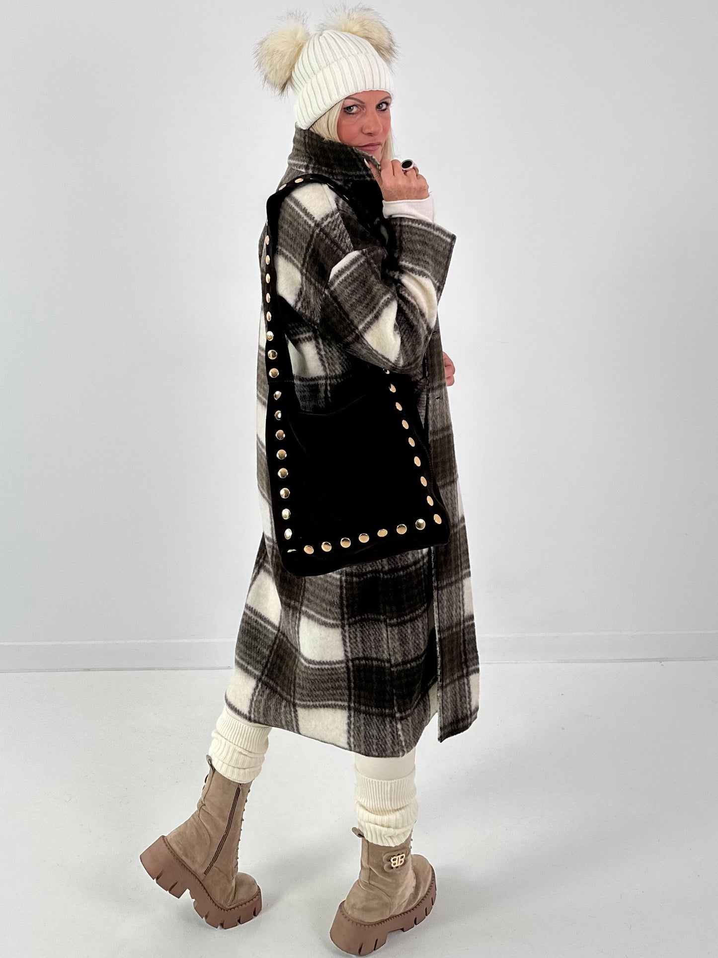 Karierter Mantel Modell "Heritage Check" - oliv-mehrfarbig