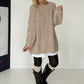 Rippstrickpullover - beige