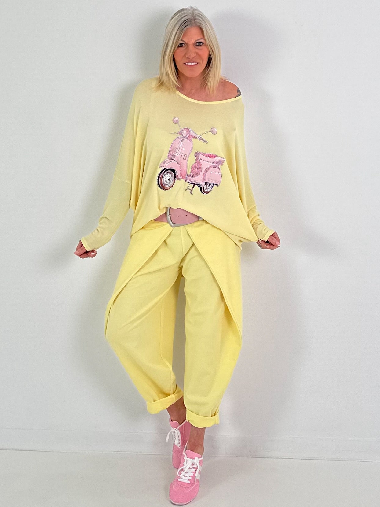 Oversized Pullover Vespa - gelb