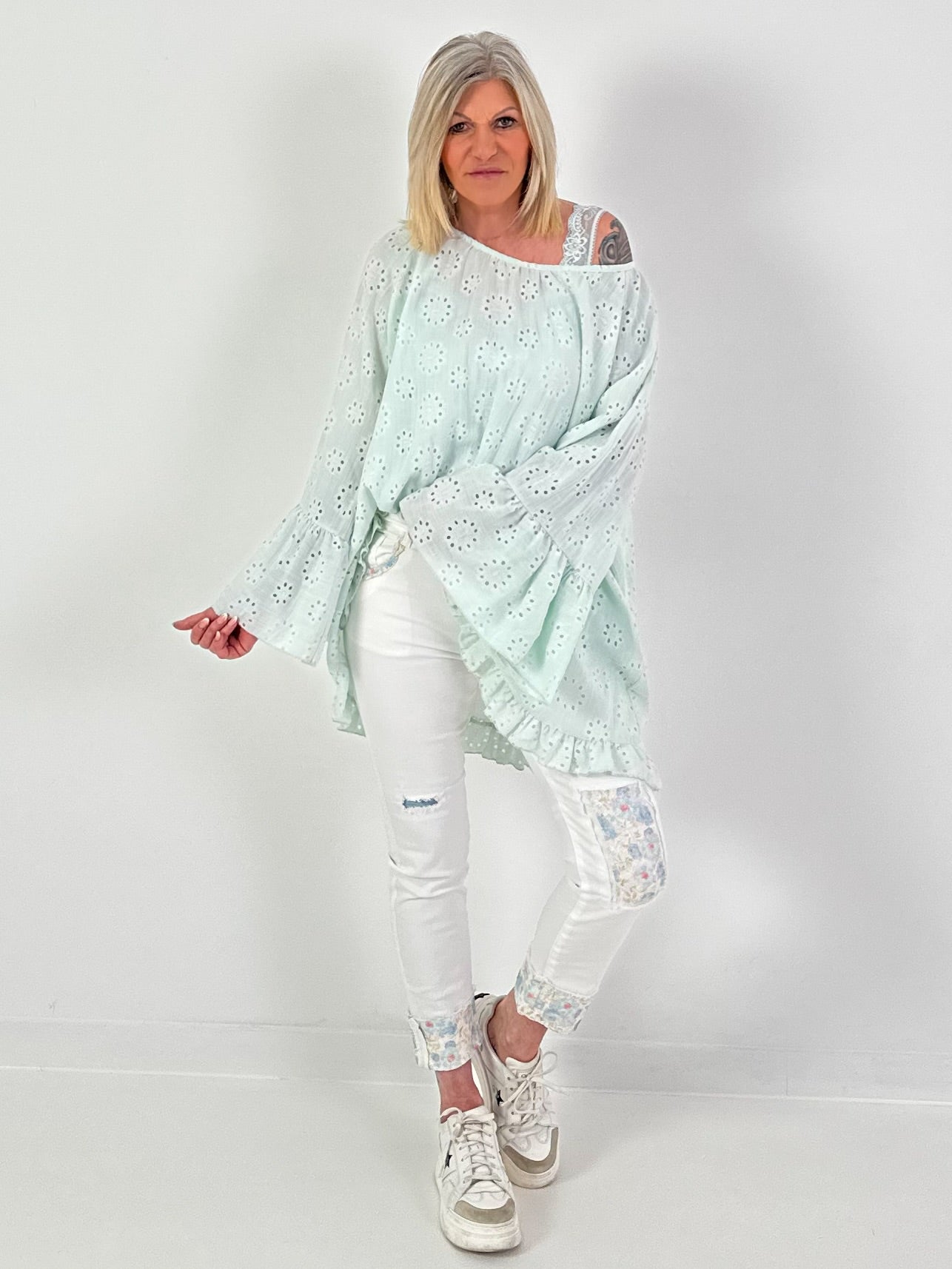 Top met satijnlook - verkrijgbaar in 6 kleuren