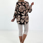 Printed tunic - beige - black