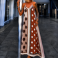 Luftiges Sommerkleid mit Print - taupe - mehrfarbig