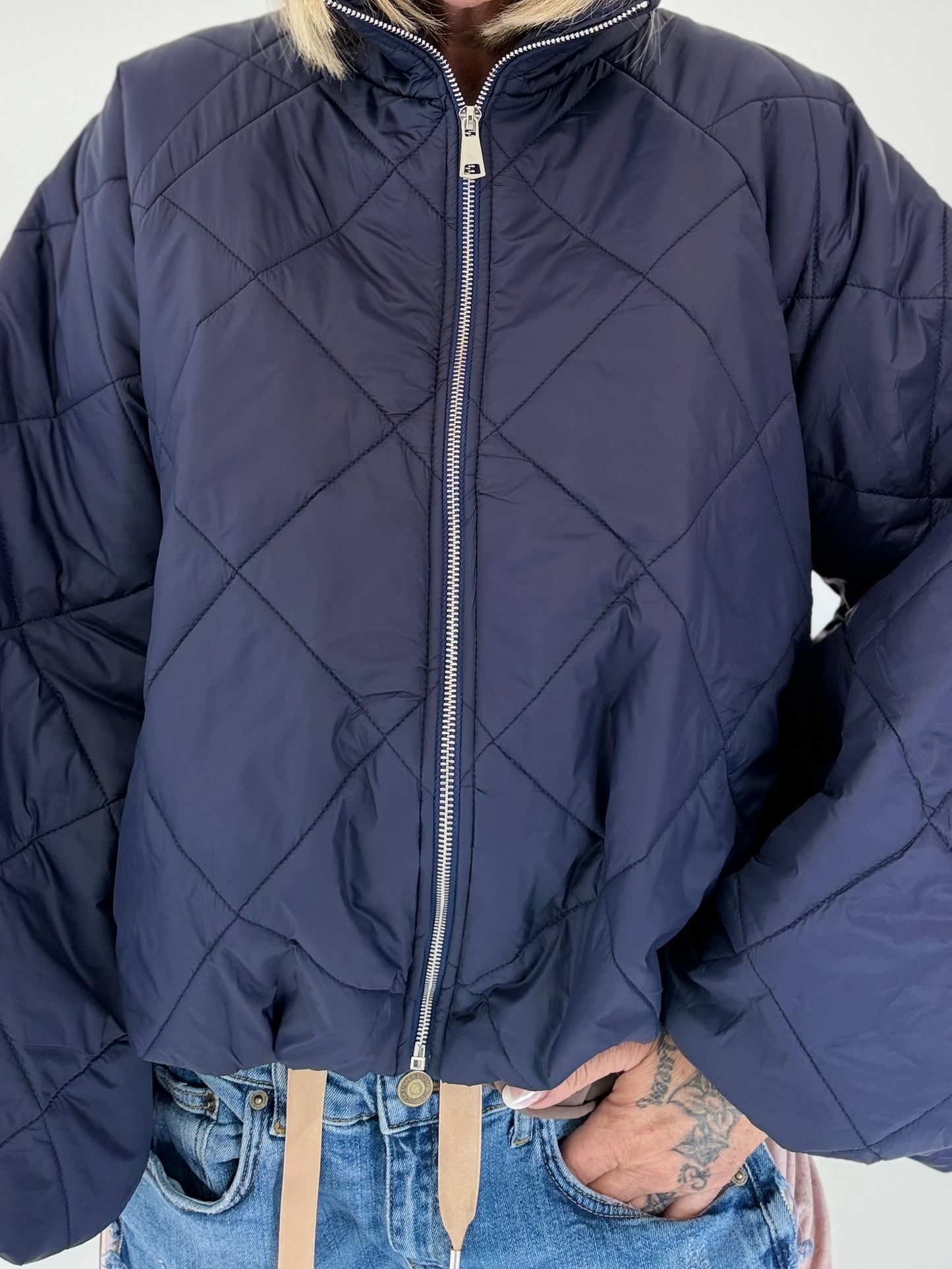 Jacke mit Puffärmelchen - marine