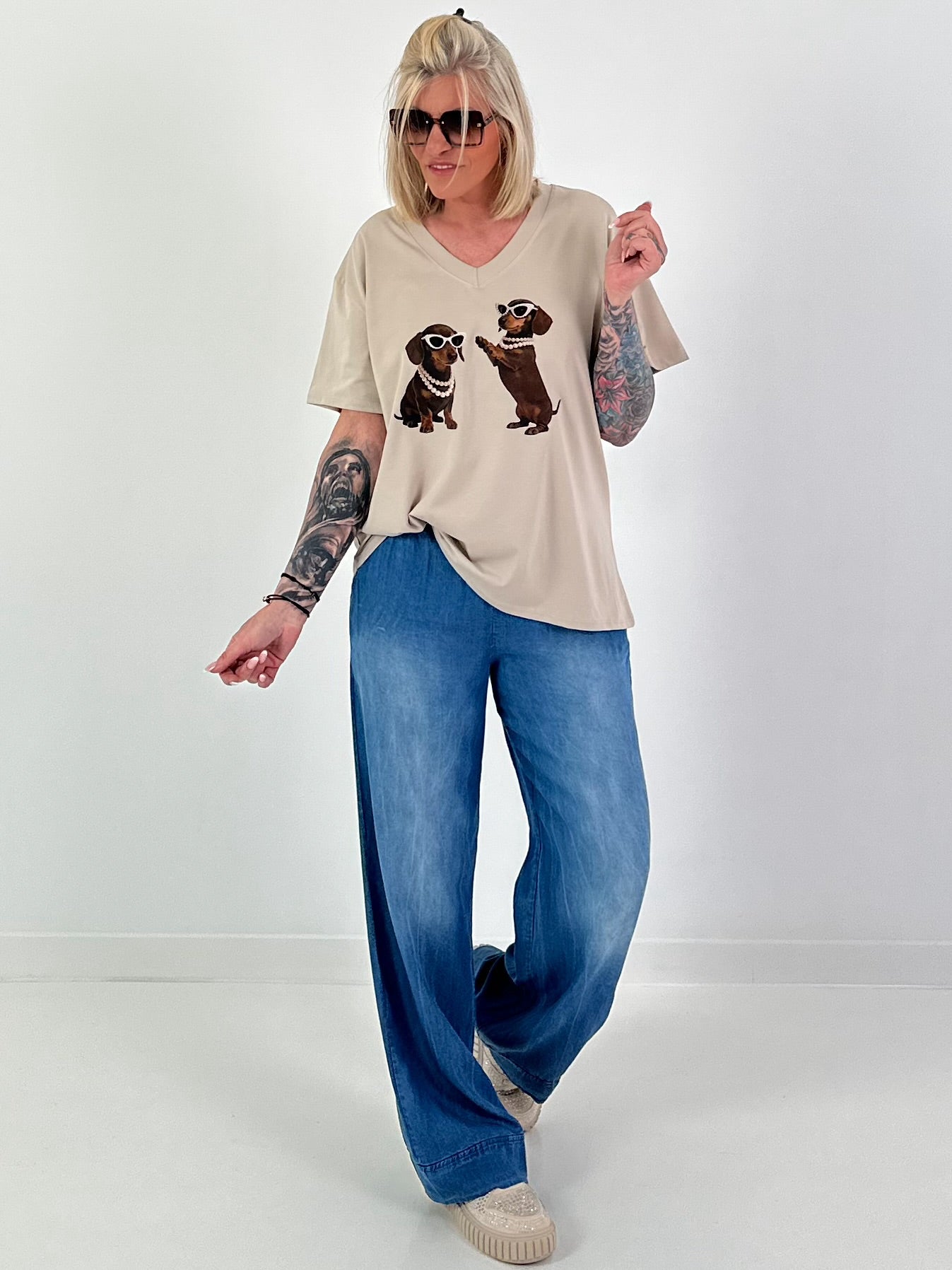 T-Shirt Dachshund - beige
