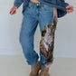Jogg-Jeans im Used Look Zebra - denim