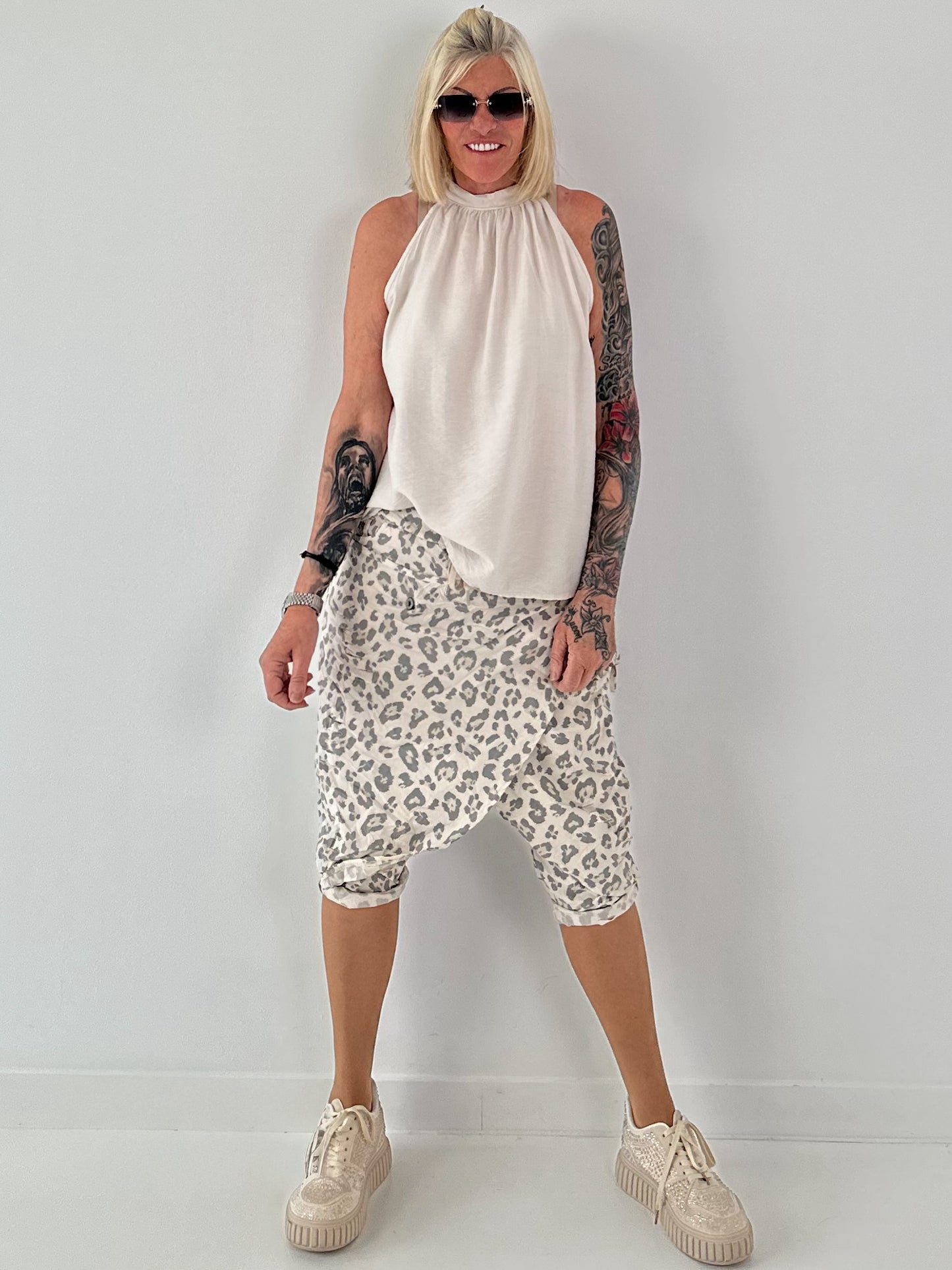 Neckholder Top -beige