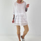 Capri Hose mit Bindeband - sand