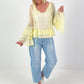Light tunic with ruffles - yellow
