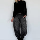 Jeans-Pumphose im Allover-Leoprint mit Gürtel - used-black ( lieferbar ab ca.09.10.26)