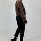 Vintage blouson in leather look - mocha