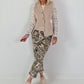 Shirt mit Spitzenarm - beige