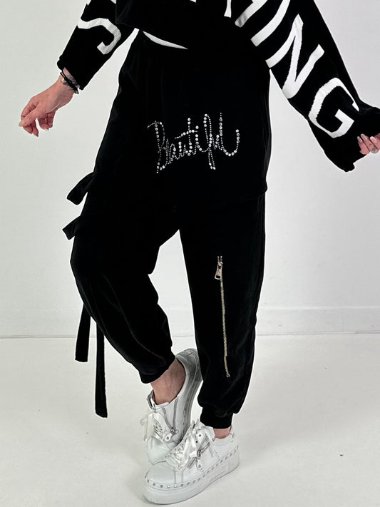 Baggy Hose Modell "Beautiful Glow" - schwarz