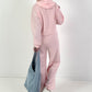 Zweiteiler mit Kapuze - rosa