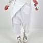 Baggy Trousers with Overlay - white