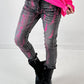 Jeans model "Pink Shot" - gray-pink