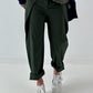 Hose mit besonderem Design - oliv