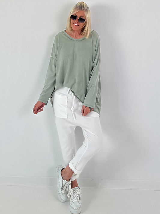 Oversized Shirt stone washed - khaki