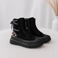 High Sneaker in Wildleder-Optik  - schwarz-leo