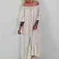 Carmen Sommerkleid mit Tupfen - beige