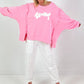 Oversized Sweatshirt Modell "Wassup" - rosa