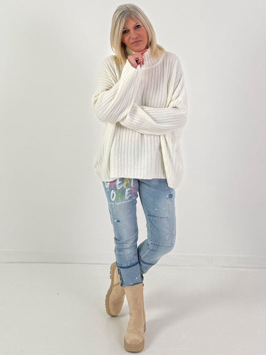 Pullover Modell "Feather Touch" - ecru