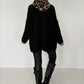 Rippstrickpullover - schwarz