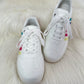 Sneaker mit bunten Streifen - weiss