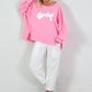 Oversized Sweatshirt Modell "Wassup" - rosa