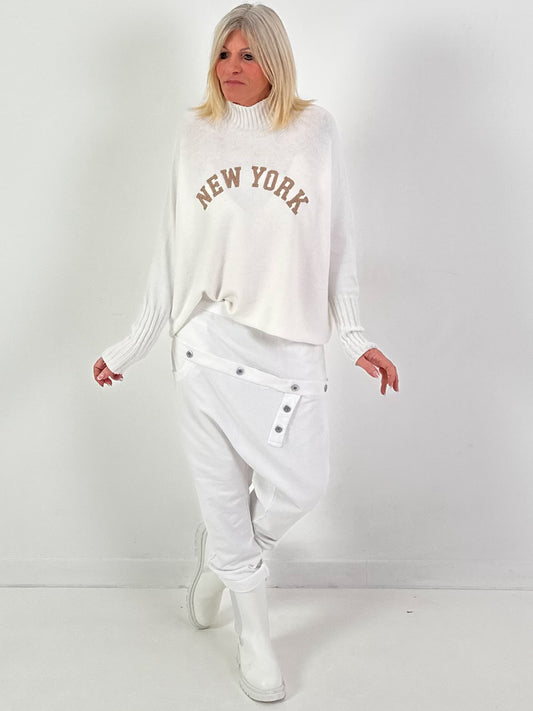 Pullover Modell "City Spirit" - weiss