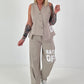 Weste BACK OFF - taupe