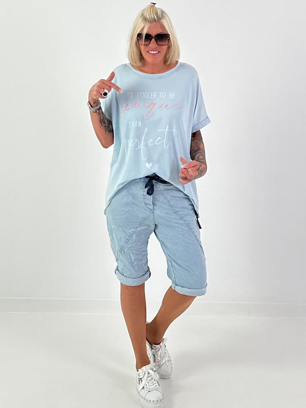 T-Shirt Unique - hellblau