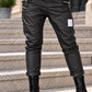 Vegane Leder-Baggy mit Patch - schwarz