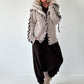 Cozy Cardigan with Oversized Faux Fur Collar - Taupe