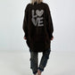 Jacke mit Rückenprint - mokka
