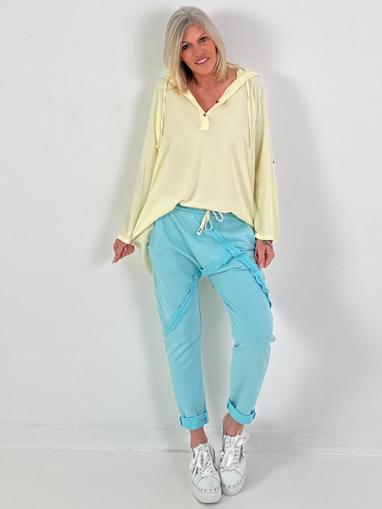 Tunika mit Kapuze - gelb