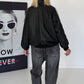 Bomberjacke in Lederoptik - schwarz