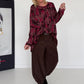 Shirt im Allover-Camouflage-Look - burgundi-mehrfarbig