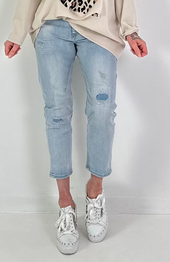 Jeans model "Street Tear" - lichte denim