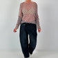 Mesh Shirt mit Punkten - taupe