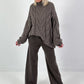 Knitted trousers model "Weave&amp;Wear" - brown