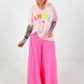 Sweat T-Shirt Amour - rosa