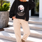Oversized Sweater Iconic Woman - schwarz